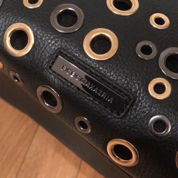 BcbgMaxAzaria black grommeted satchel - Picture 2 of 3